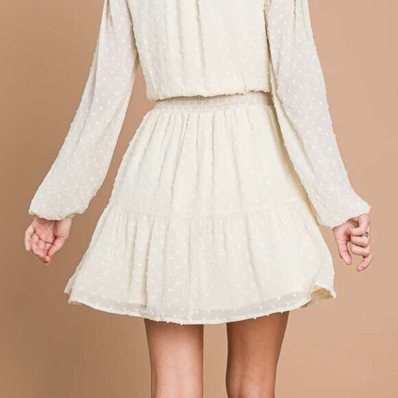 Culture Code Swiss Dot Smock Neck Mini Dress with Pockets - Picture 8 of 8